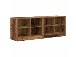 Armoire de lit 2 pièces bois ancien 66x33x48 cm
