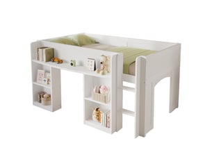 Lit mezzanine 90x200 cm    coloris blanc
