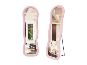 Miroir rectangulaire à poser coloris rose <strong>NAHILIMI</strong> <strong></strong> - 50 cm x 50 cm