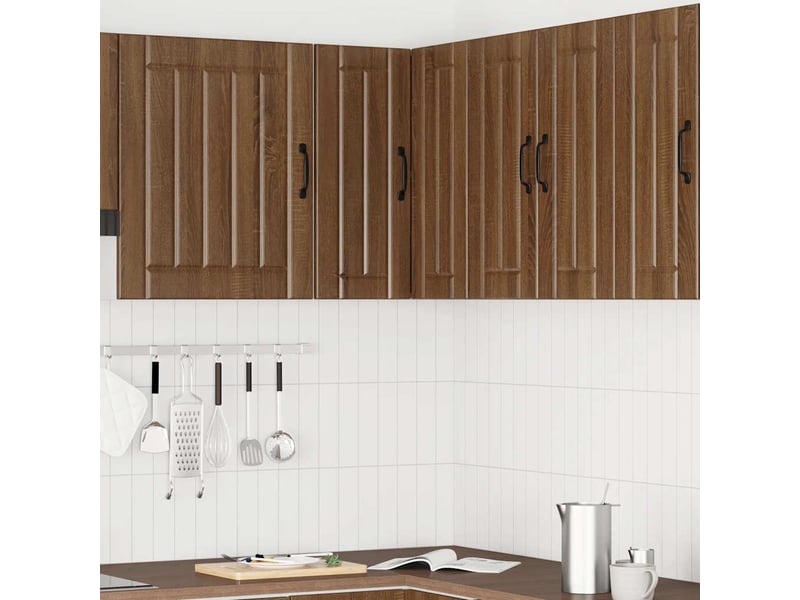  Armoire d'angle murale de cuisine lucca chêne marron  - Conforama C