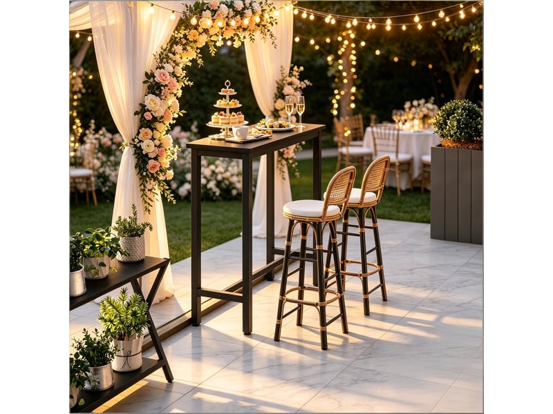  Table de banquet élégante, table à manger, table de cuisine, bar et console  - Conforama E
