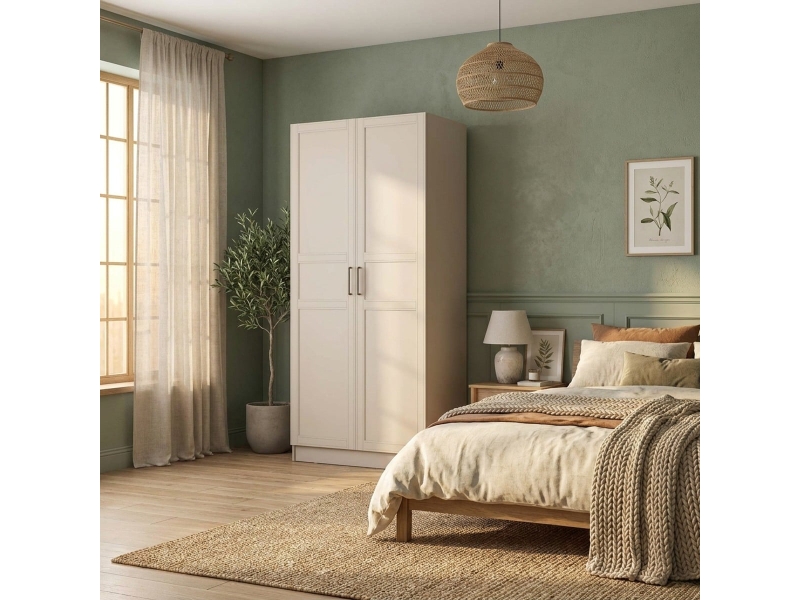  Armoire 2 portes avec barre de penderie myrokium  - Conforama B