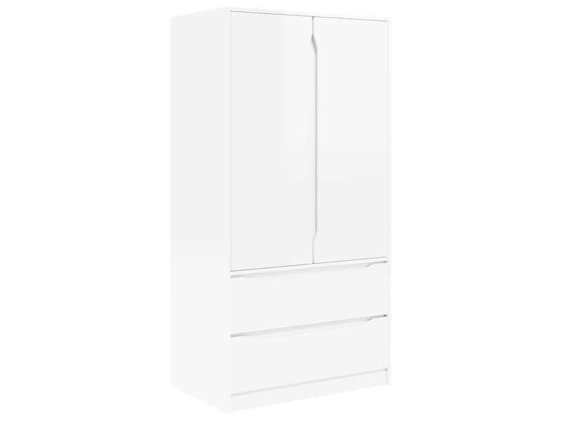  Armoire chambre, armoire de rangement blanc brillant 79,5x49x156 cm bois d’ingénierie  - Conforama A