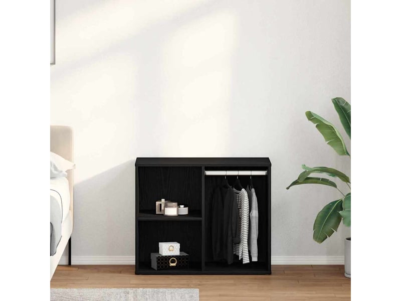  Armoire de cosmétiques avec étagère chêne noir 80x40x65 cm  - Conforama D