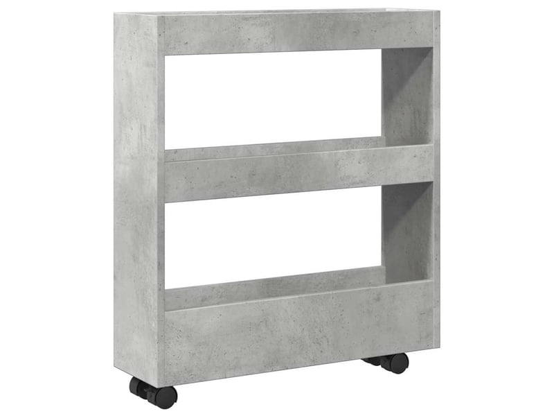  Chariot de rangement étroit pour bureau 3 niveaux gris béton shl71302  - Conforama A