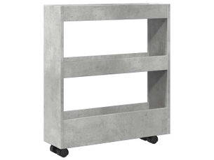 Chariot de rangement étroit pour bureau 3 niveaux gris béton shl71302