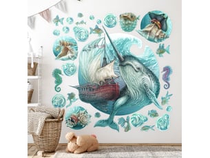 Sticker mural - expédition en mer130x134 cm