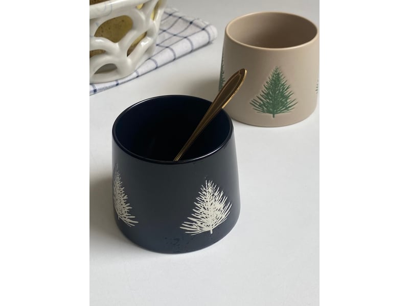  Mug motif sapin de noël, noir  - Conforama D
