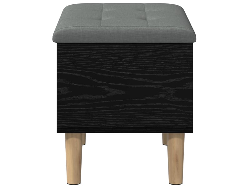  Banc chambre, banc de rangement avec coussin chêne noir 62x42x46 cm  - Conforama E