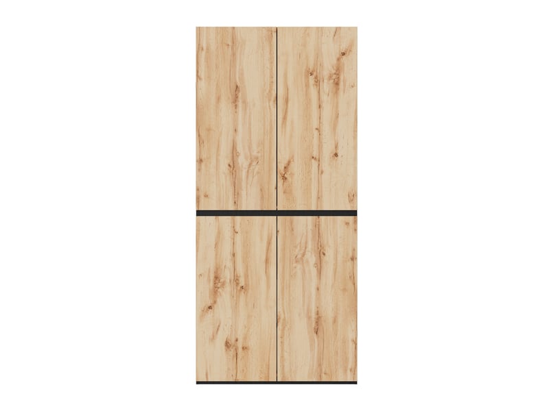 Armoire haute 90 x 50 x 200 cm, tiroir à bijoux, 4 portes, 1 tringle à vêtements, 2 tiroirs, chêneblanc Bliss Lite - Conforama A