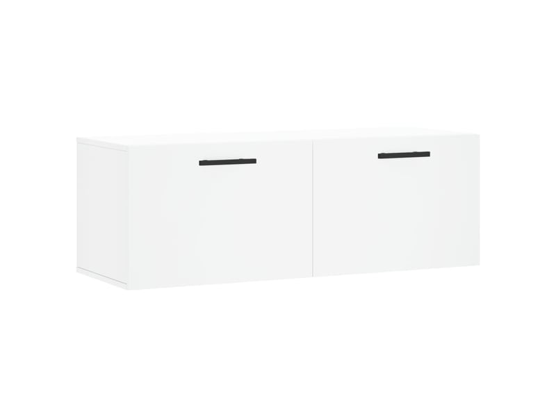  Armoire murale salon, meuble de rangement blanc 100x36,5x35 cm bois d'ingénierie  - Conforama A