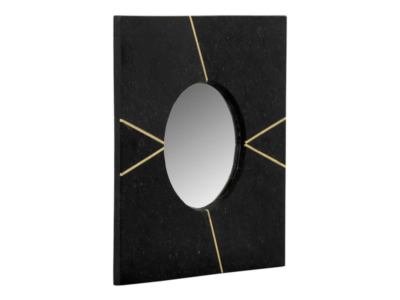  Miroir mural en marbre dexter 41cm noir  - Conforama A
