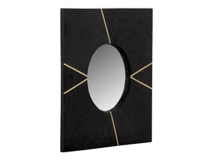Miroir carré(e) de salle de bain coloris noir PARIS PRIX   - 41 cm x 2 cm
