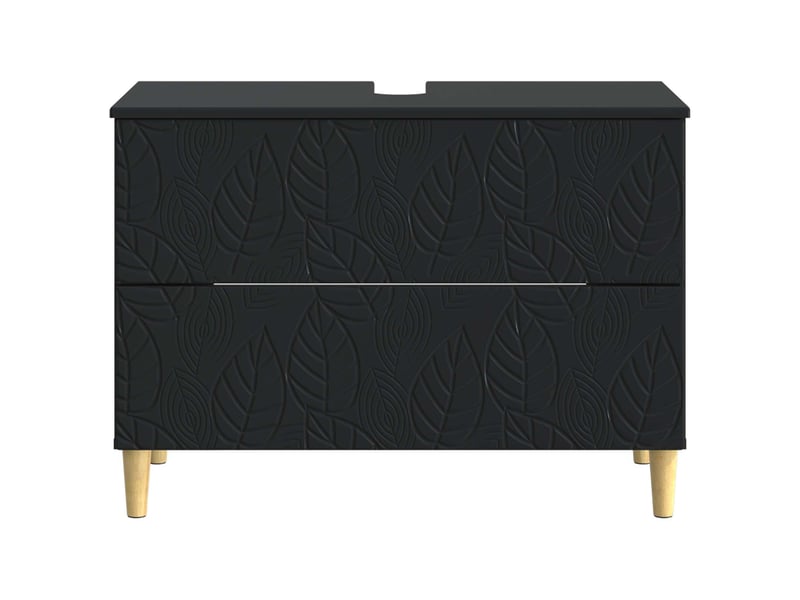  Meuble sous lavabo de salle de bain delft noir 82 x 41 x 59 cm cf64863  - Conforama D