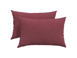 Lot de 2 coussins de canapé, coussins décoratifs tissu bordeaux 60 x 40 cm cf58800