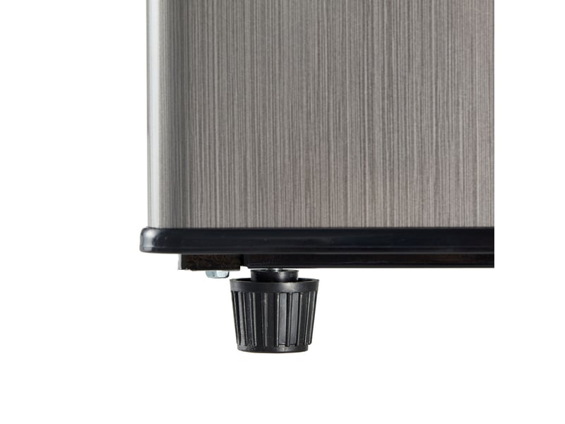  Réfrigérateur combiné 106 l 42,5 x 44,5 x 102 cm noir et argenté, acier inoxydable avec congélateur bas  - Conforama E