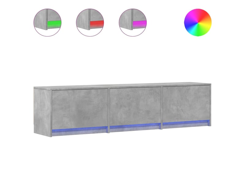  Meuble tv - banc tv - meuble de rangement béton bois d'ingénierie  - Conforama C