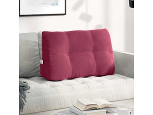 Coussin de dos, coussin de dossier bordeaux 80 x 24 x 50 cm velours cf54607