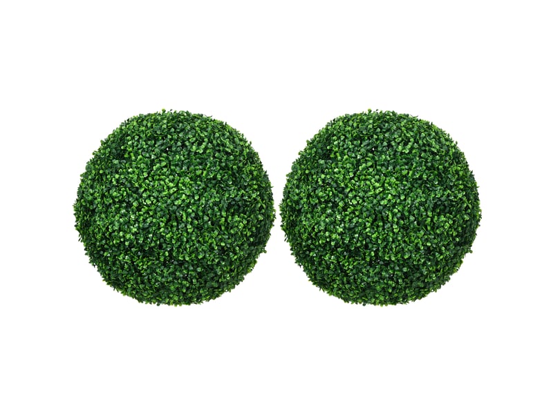  Lot de 2 boules de buis artificiel ø50 cm – vert – décoration intérieure et extérieure facile à installer  - Conforama A