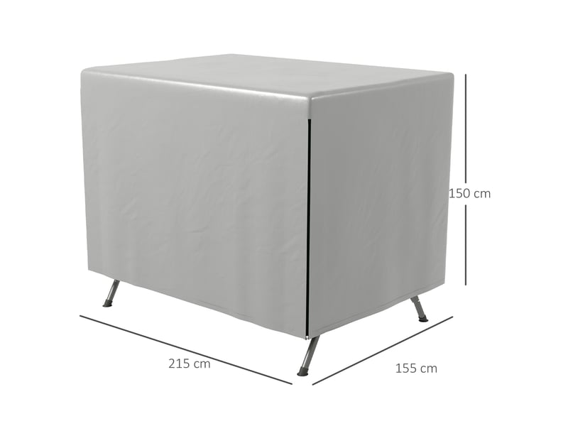 Housse de protection pour balancelle de jardin 215 x 155 x 150 cm, tissu pe 100 gm2 imperméable, résistant aux uv, avec cordons - Conforama C