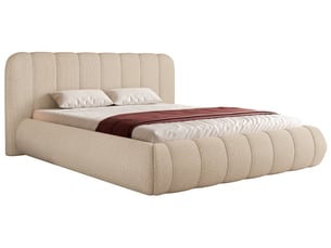 Lit avec rangement 140x200 cm SELSEY Malunna coloris beige