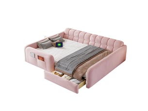 Lit 2 places 140x200 cm <strong></strong> <strong>CozyNest</strong> coloris rose