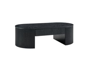 Table basse ovale coloris noir <strong>HAUSS SPOLE</strong> <strong></strong> - 54 cmx54 cm