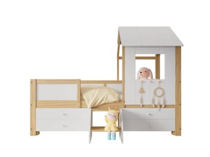 Lit avec rangement 90x200 cm <strong>DZMDIP</strong> <strong></strong> coloris blanc