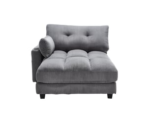 Fauteuil fixe <strong>DZMDIP</strong> Velours côtelé gris