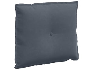 Coussin de dos, coussin de dossier gris foncé 60 x 50 cm tissu en velours côtelé cf54730