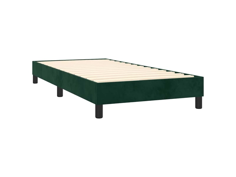  Lit simple- lit adulte -  cadre de lit à lattes vert foncé 90x200 cm velours  - Conforama C