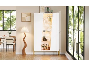 Vitrine coloris blanc 3 étagère(s) <strong>BIQZUYA</strong> <strong></strong> - 72 cmx145 cm