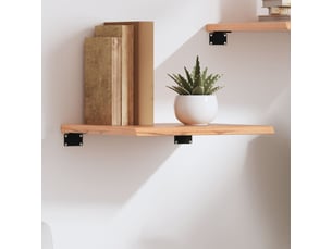 Étagère murale, étagère flottante, étagères de rangement marron clair 40x40x2 cm bois chêne massif traité