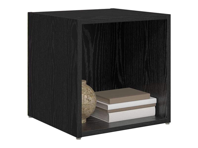  Ensemble meuble tv - banc tv - meuble de rangement 2 pcs noir bois d'ingénierie  - Conforama C