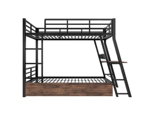 Lit mezzanine 90x200 cm <strong></strong> <strong></strong> coloris noir