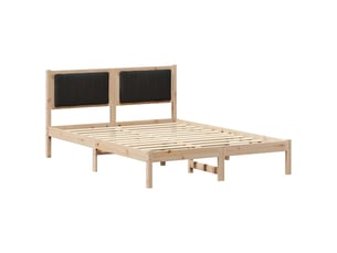 Lit 2 places 135x190 cm    coloris marron