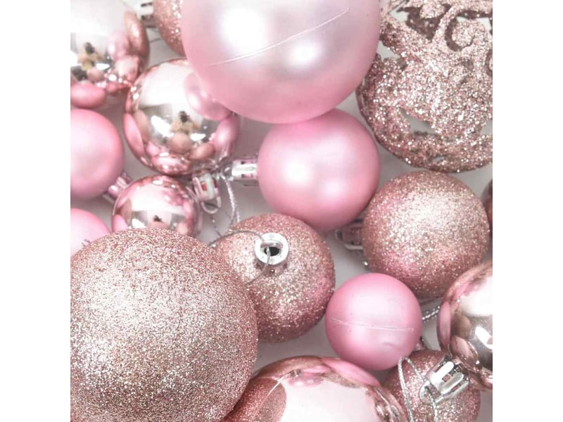  Ensemble de boules de noël 100 pcs rose  - Conforama E