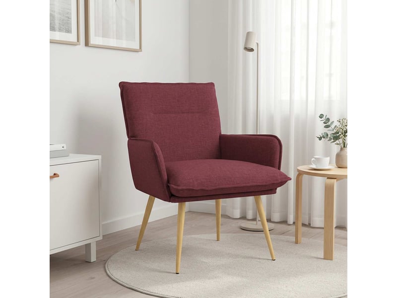  Vidaxl fauteuil bordeaux tissu  - Conforama B