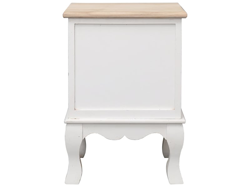  Lot de 2 tables de chevet - cabinet de chevet - table de nuit 35x30x50 cm bois de paulownia  - Conforama C