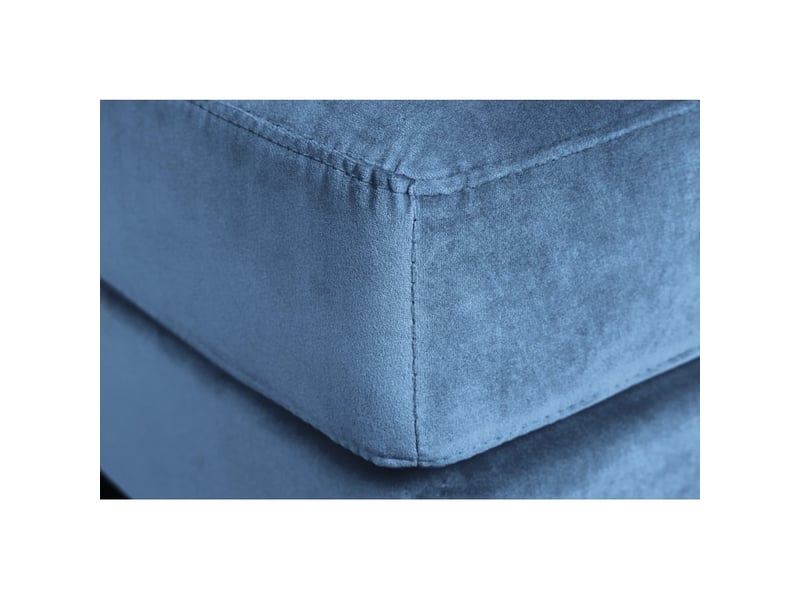  Pouf koliri bleu turquoise – design carré en velours capitonné  - Conforama E