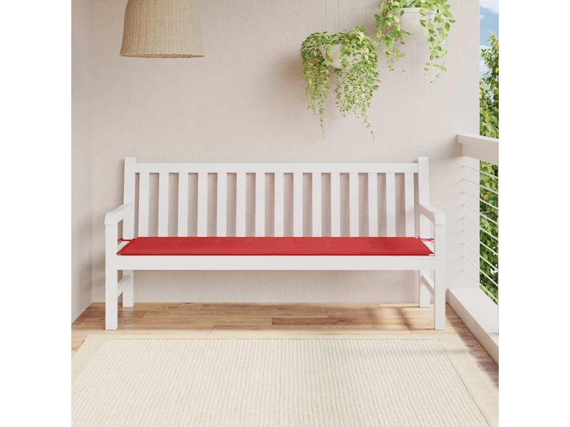  Coussin de banc de jardin, coussin d'assise rouge 180x50x3 cm tissu oxford cf52802  - Conforama B
