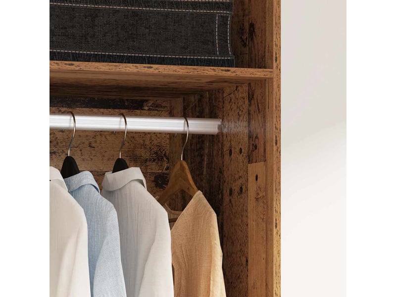  Armoire chambre, armoire de rangement bois ancien 50x50x200 cm bois d'ingénierie  - Conforama D