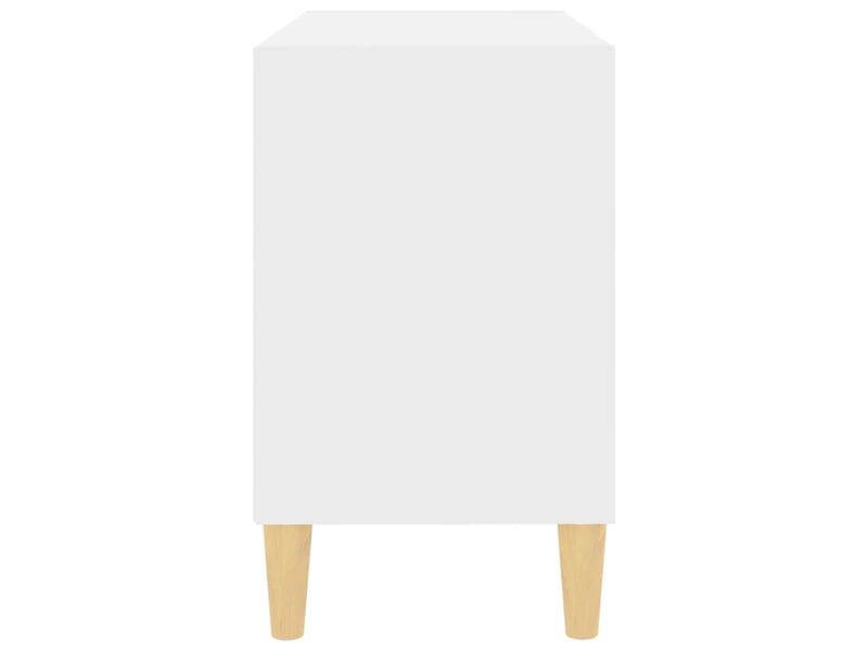  Meuble tv - banc tv - meuble de rangement avec pieds en bois massif blanc 69,5x30x50 cm  - Conforama D