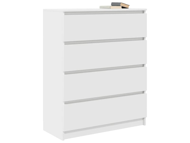  Buffet - bahut - meuble de rangement blanc 80x35x99 cm bois d’ingénierie  - Conforama D