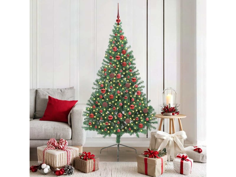  Sapin de noël, arbre de noël artificiel pré-éclairé vert 180 cm pvc cf61382  - Conforama B