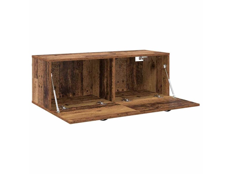  Armoire murale salon 100x36,5x35cm bois d'ingénierie bois ancien shl6271  - Conforama E