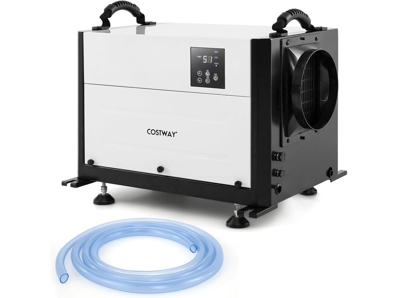 Déshumidificateur professionnel 58,5l, 3 modes minuterie 24h, dégivrage automatique (blanc) - Conforama A