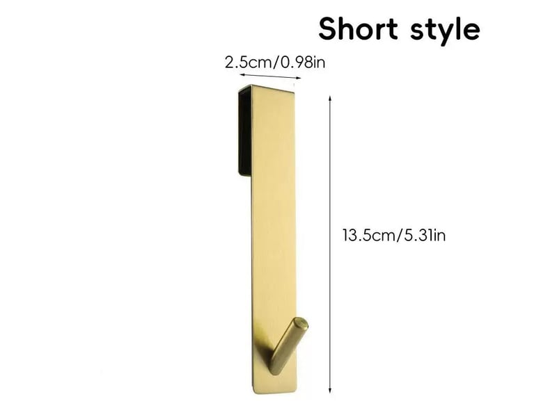  Crochets de porte de douche, crochets porte-serviettes, adaptés aux portes de douche en verre sans cadre, lot de 4, dorés  - Conforama B