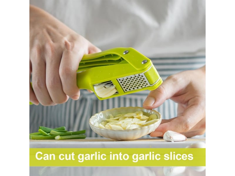  Presse-ail en acier inoxydable, 2 en 1 ecrase ail manuel, presse-ail de cuisine professionnelle,avec poignée ergonomique, pratique  - Conforama B