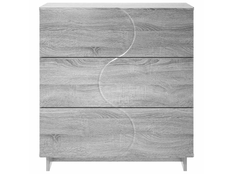 Buffet salon, buffet de rangement sonoma gris 70x38x75 cm bois d'ingénierie - Conforama D